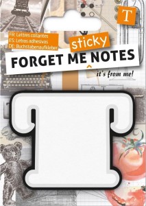 FORGET ME STICKY NOTES KART SAMOPRZYLEPNE LITERA T