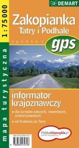 MAPA - ZAKOPIANKA TATRY I PODHALE 1:75 000