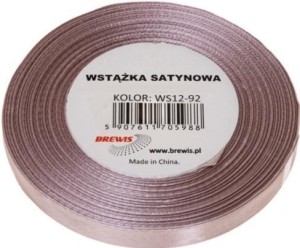 WSTĄŻKA SATYNOWA PUDROWY RÓŻ 25MM X 32M