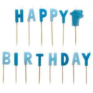 ZESTAW ŚWIECZEK HAPPY 1ST BIRTHDAY BOY