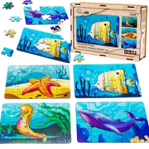 PUZZLE DREWNIANE ŁAMIGŁÓWKA DZIKIE ZWIERZĘTA