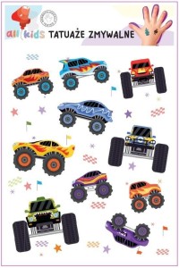 TATUAŻE ZMYWALNE DLA DZIECI TRUCK, ALL4KIDS