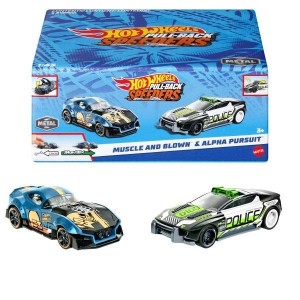 HOT WHEELS PULL-BACK SPEEDERS ZESTAW 2 POJAZDY