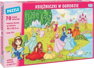 PUZZLE 70 KSIĘŻNICZKI W OGRODZIE, WYDAWNICTWO JAKO