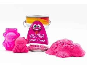 ULTRA PIASEK 150G RÓŻOWY + FOREMKA KRÓWKA, EPEE