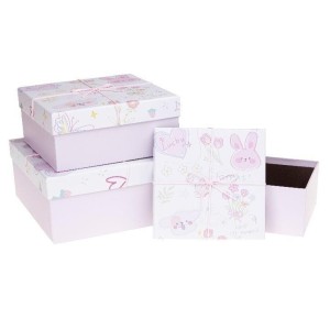 PUDEŁKO PREZENTOWE KW PASTEL 3SZT ROZETTE, ROZETTE