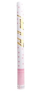 ARMATKA KONFETTI RÓŻOWA PAPIER OKRĄGŁY 60CM