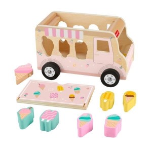 FISHER PRICE CIĘŻARÓWKA Z LODAMI DREWNIANY SORTER