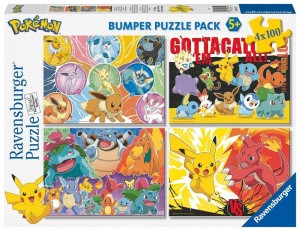 PUZZLE DLA DZIECI 4X100 POKEMON, RAVENSBURGER