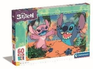 PUZZLE 60 MAXI SUPER KOLOR STITCH, CLEMENTONI