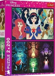 PUZZLE 2X200 CZARUJĄCE KSIĘŻNICZKI TREFL, TREFL