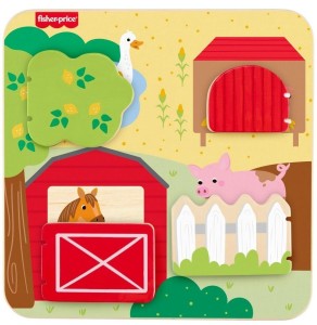 FISHER-PRICE. DREWNIANA TABLICA A KUKU