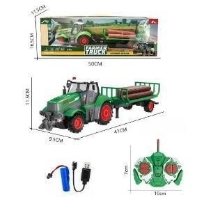 TRAKTOR R/C Z PRZYCZEPĄ DO PRZEWOŻENIA DREWNA 1:24