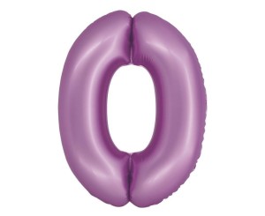 BALON FOLIOWY SMART CYFRA 0 LAWENDOWY MATOWY 76CM
