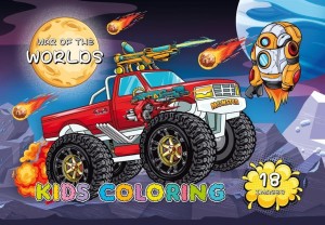 KOLOROWANKA A4 18 OBRAZKÓW KOSMOS MONSTER TRUCK
