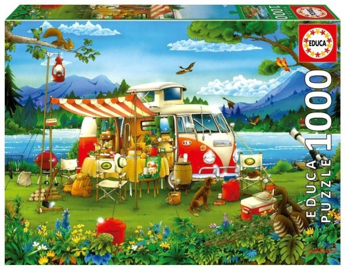 Puzzle 1000 Wakacje z kamperem, Educa