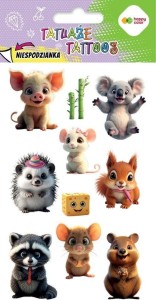 TATUAŻE ZMYWALNE CUTE ANIMALS HAPPY COLOR, GDD