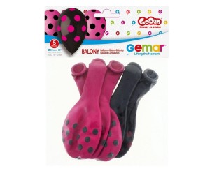 BALONY HEN NIGHT - GROCH 30CM 5 SZT.