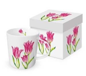 KUBEK PORCELANOWY TULIPANY 350ML
