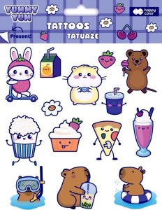 TATUAŻE ZMYWALNE YUMMY YUM HAPPY COLOR, GDD