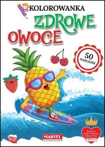 KOLOROWANKA Z NAKLEJKAMI ZDROWE OWOCE