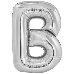BALON FOLIOWY LITERA B SREBRNA 59X86CM