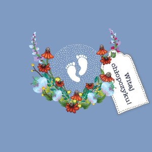 KARNET SWAROVSKI KWADRAT CL3412 NARODZINY WITAJ CH