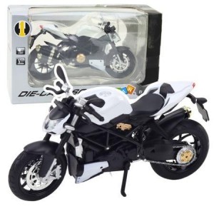 MOTOCYKL METALOWY ZE ŚWIATŁEM IDŹWIĘKIEM 1:12