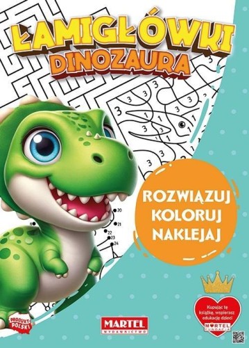 Łamigłówki dinozaura z naklejkami
