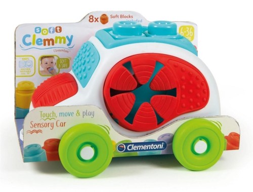 Clemmy Soft. Autko sensoryczne z klockami