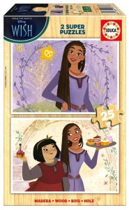 PUZZLE DREWNIANE 2X25 ŻYCZENIE, EDUCA