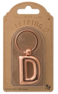 METALOWY BRELOK DO KLUCZY LITERA D KEYRING, IF