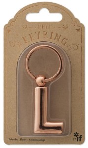 METALOWY BRELOK DO KLUCZY LITERA L KEYRING, IF