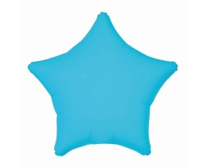 BALON FOLIOWY GWIAZDA FLUOR NIEBIESKI 46CM
