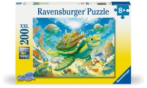 PUZZLE DLA DZIECI 2D: ŻÓŁW 200EL, RAVENSBURGER