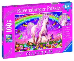 PUZZLE XXL 100 BROKATOWY KOŃ, RAVENSBURGER