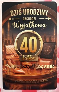 KARNET Z WYMIENNYMI ROCZNIKAMI 40 DAMSKA