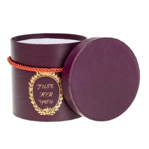 PUDEŁKO FLOWER BOX PURPUROWY ROZETTE, ROZETTE