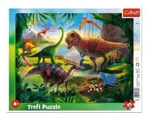 PUZZLE RAMKOWE 25 DINOZAURY TREFL, TREFL