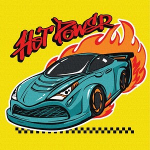 MALOWANIE PO NUMERACH - WYŚCIGI MOTOROWE KIDS