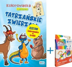 KOLOROWANKA... TATRZAŃSKIE ZWIERZAKI + KREDKI