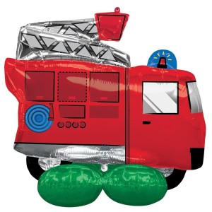 BALON FOLIOWY AIRLOONZ WÓZ STRAŻACKI 106X88CM