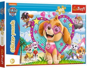 PUZZLE 100 GLITTER W BLASKU SKYE TREFL, TREFL