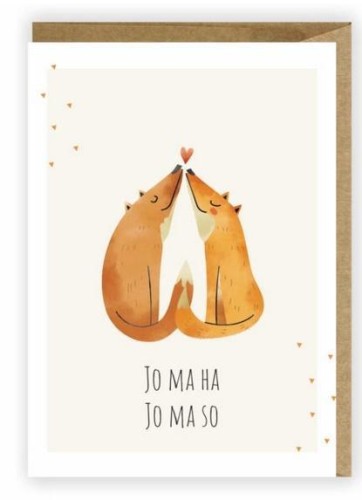 Kartka okolicznościowa Liski, Jo Ma Ha K024