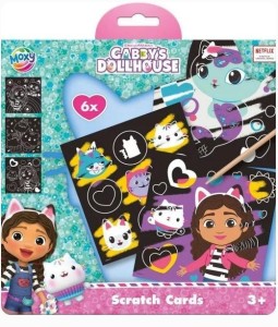 ZESTAW ZDRAPYWANEK KOCI DOMEK GABI 6SZT+DŁUGOPIS