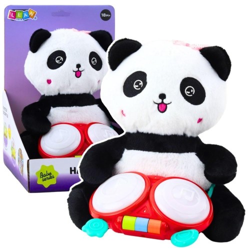 Panda pluszowa z bębenkami, Leantoys