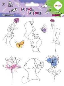TATUAŻE ZMYWALNE LLINEART + AQUARELLA HAPPY COLOR