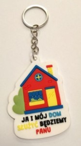 BRELOK GUMOWY - DOMEK - JA I MÓJ DOM, SZARON