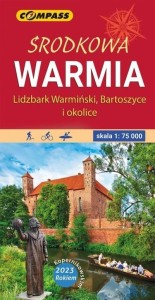 MAPA TURYSTYCZNA - ŚRODKOWA WARMIA 1:75 000