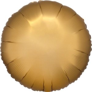 BALON FOLIOWY LUSTRE SATYNOWY ZŁOTY OKRĄGŁY 43CM